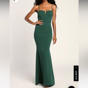 Lulus Green bridesmaid/prom dress!